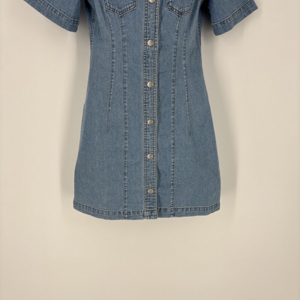 Madewell Denim Seamed Mini Shirtdress  Size‎ 00 - Picture 3 of 8